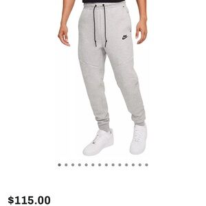 Unisex Nike Gray Sweatpants with Tapered Leg Design